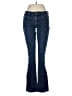7 For All Mankind Chevron-herringbone Blue Jeans Size 7 - photo 1