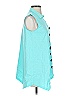 Soft Surroundings 100% Cotton Teal Sleeveless Button-Down Shirt Size XS - photo 4