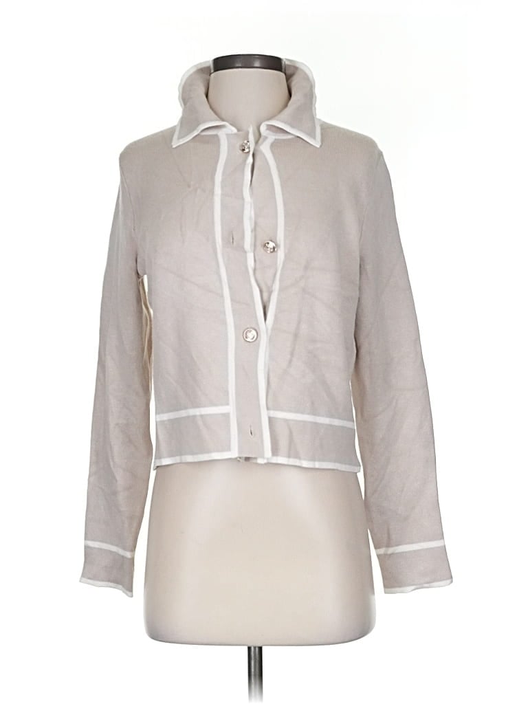 Pre-owned T Tahari Cardigan Sweater In Brown