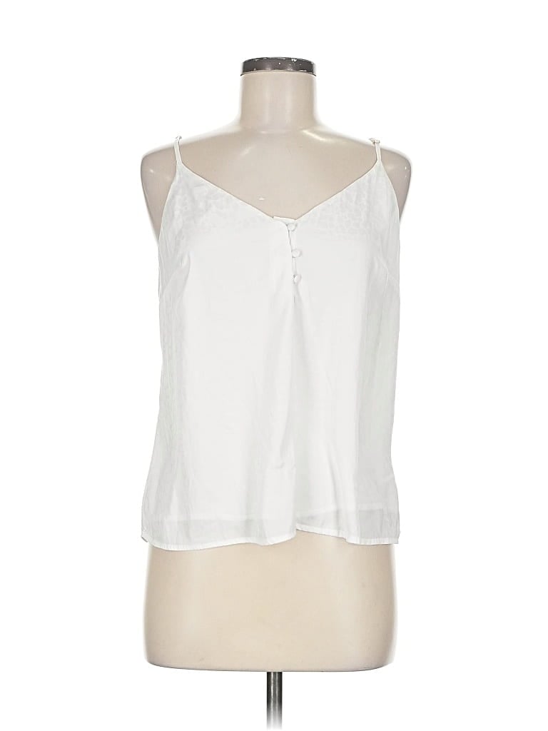 A NEW DAY Pre-owned Tank Top White Halter Neckline Tops