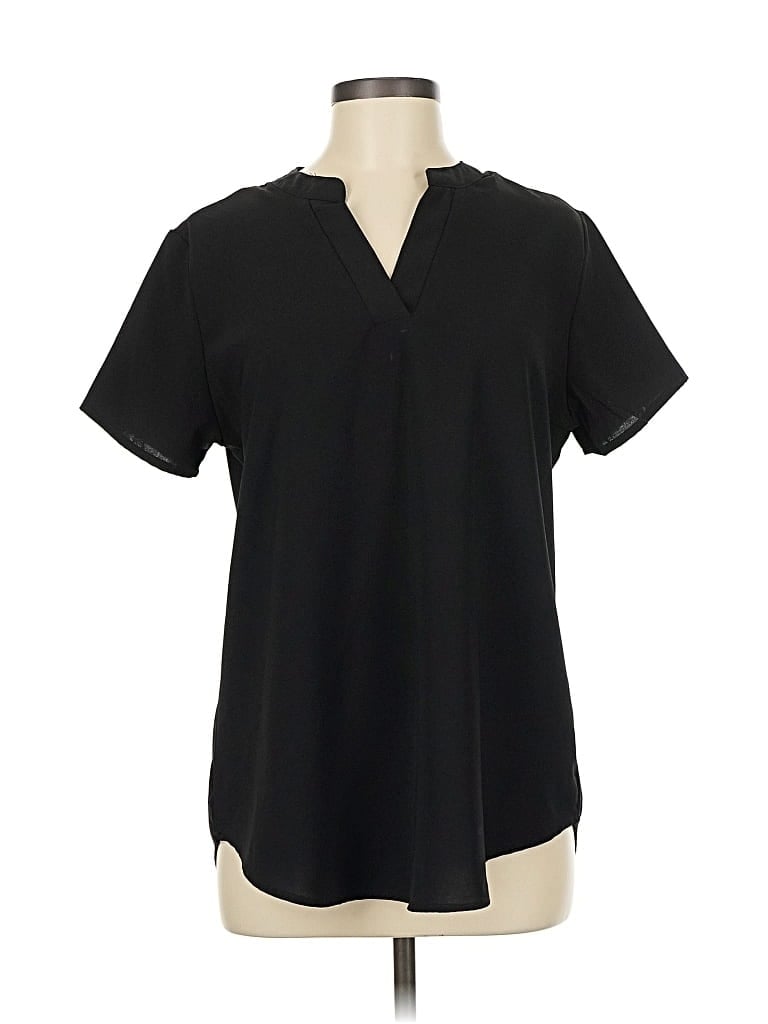 UNBRANDED Pre-owned Short Sleeve Blouse In Black