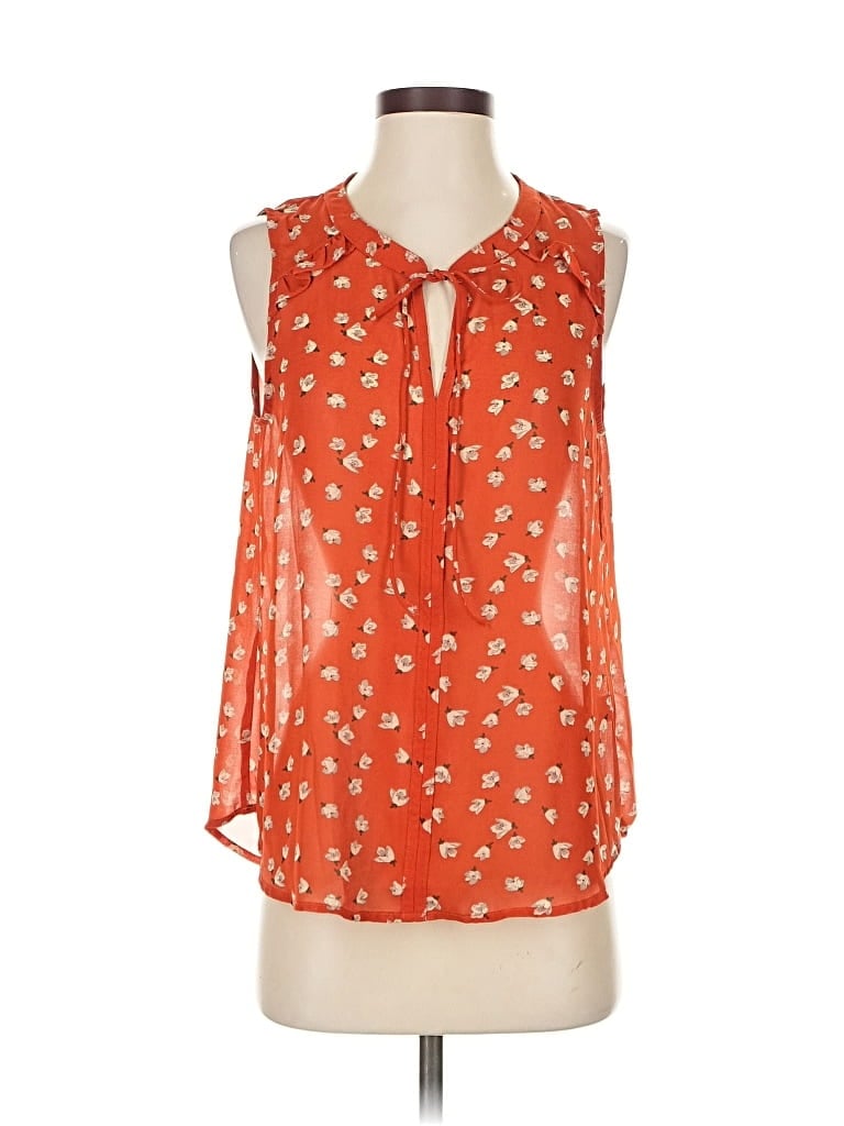 Pre-owned Fun2fun Sleeveless Blouse In Orange