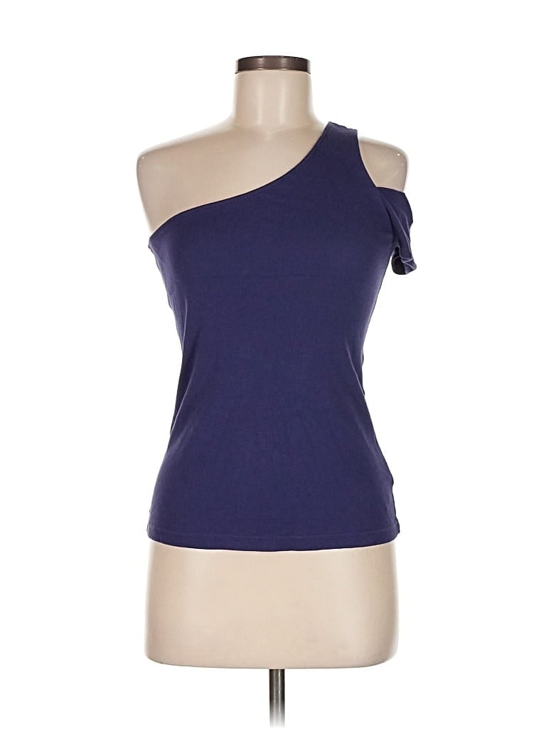 SPLENDID Pre-owned Tank Top Blue One Shoulder Neckline Tops