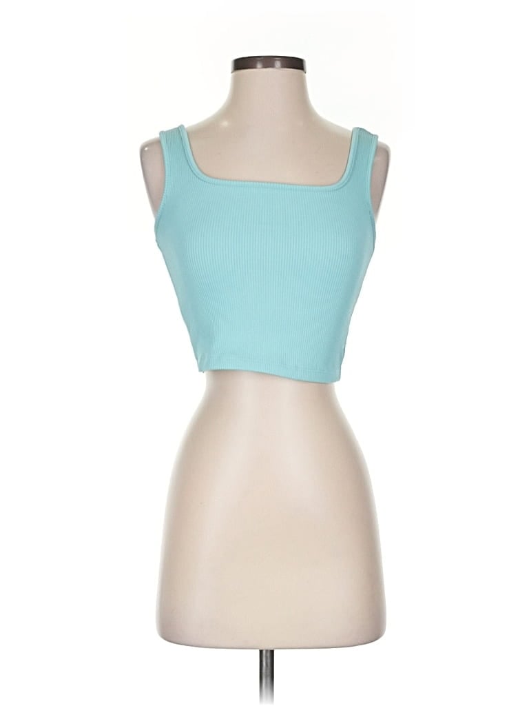 Pre-owned Wild Fable Tank Top Blue Strapless Neckline Tops