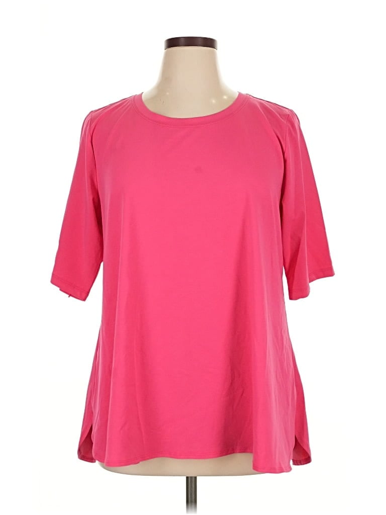 Attitudes By Renee 3/4 Sleeve T-shirt In Multi