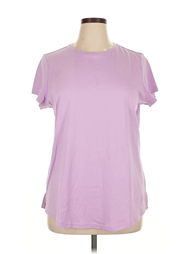 Pre-owned Isaac Mizrahi Live Short Sleeve T-shirt In Purple