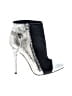 Jean-Michel Cazabat Silver Black Ankle Boots Size EU 36 - photo 1