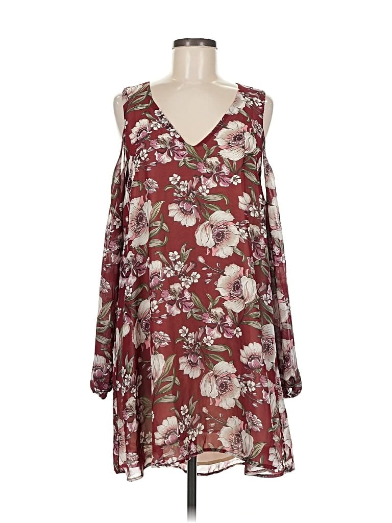 Pre-owned Forever 21 Contemporary Casual Dress In Burgundy