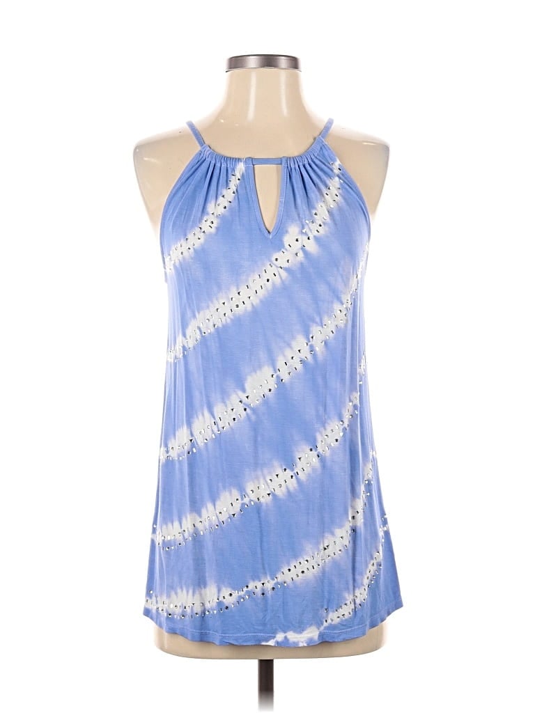 INC INTERNATIONAL CONCEPTS Pre-owned Tank Top Blue Halter Neckline Tops