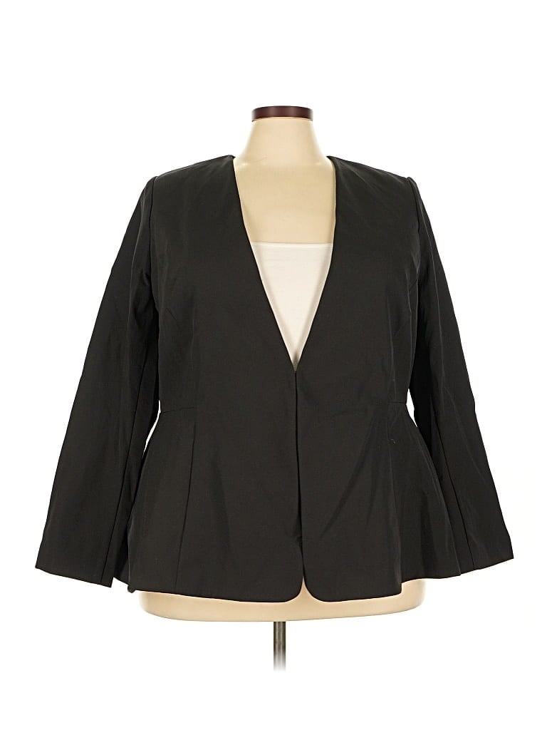 Pre-owned Lane Bryant Blazer Jacket In Black