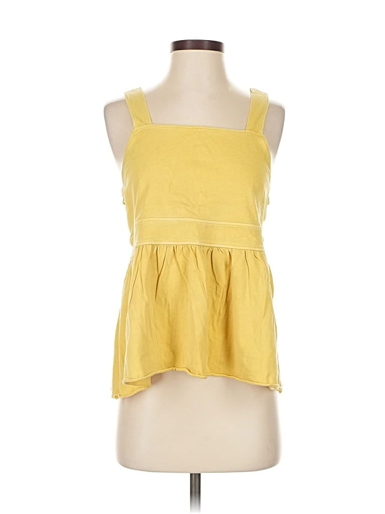 Pre-owned Abound Sleeveless Top Yellow Halter Neckline Tops