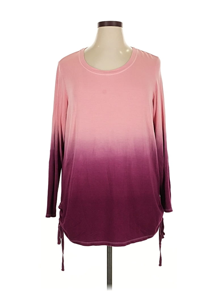 Pre-owned Dressbarn Sunday Long Sleeve Blouse In Pink