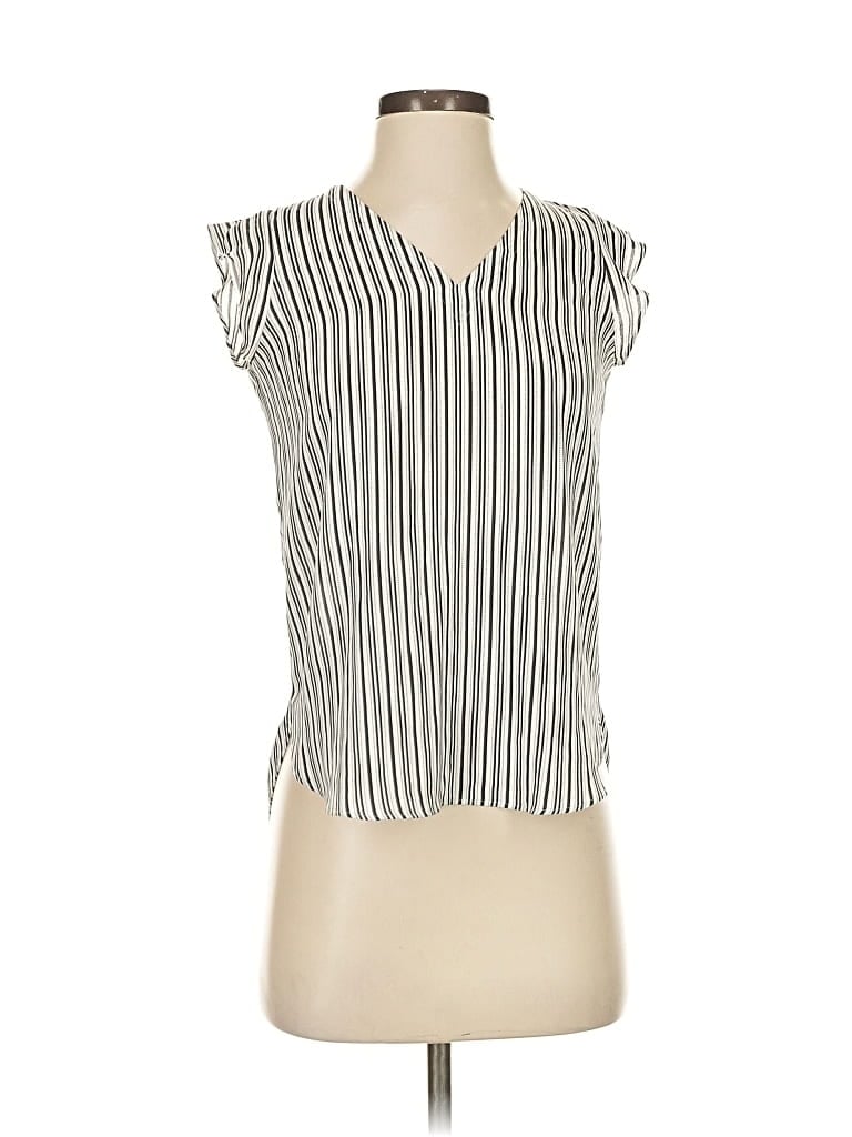 Pre-owned Ann Taylor Loft Sleeveless Blouse In White