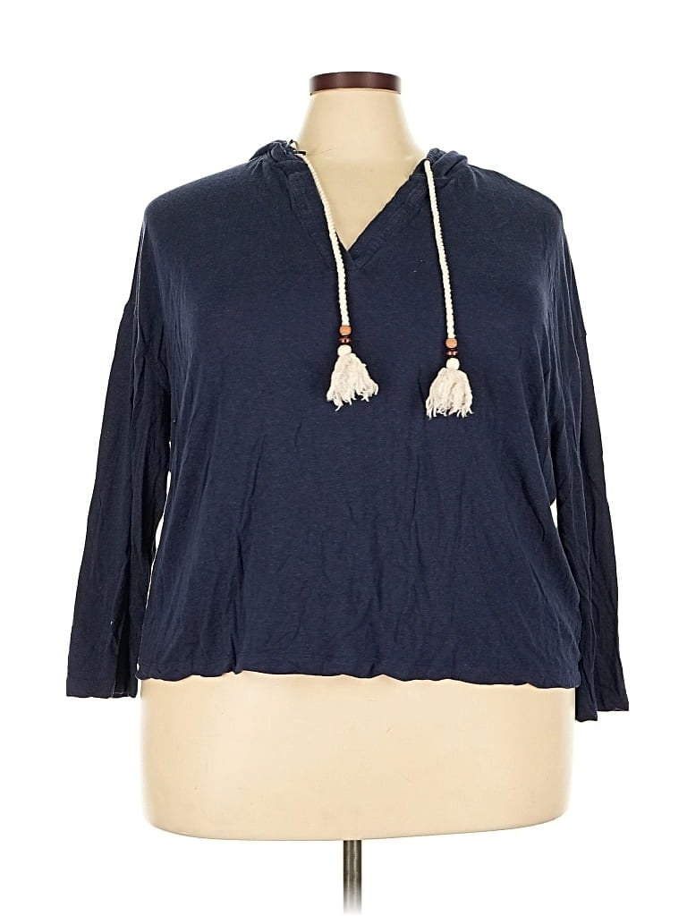 Pre-owned Sigrid Olsen Pullover Sweater In Blue