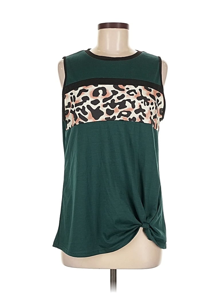 Pre-owned Assorted Brands Sleeveless T-shirt In Green