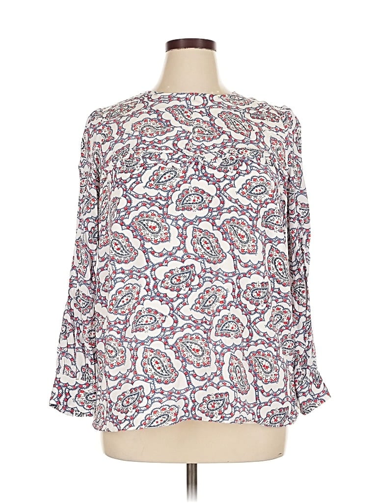 Click to view more detailed imagery on our partner's website Pre-owned Talbots 3/4 Sleeve Blouse In White