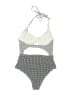 Miraclesuit 100% Polyester Houndstooth Gray Black One Piece Swimsuit Size 4X - photo 2