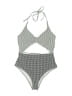 Miraclesuit 100% Polyester Houndstooth Gray Black One Piece Swimsuit Size 4X - photo 1