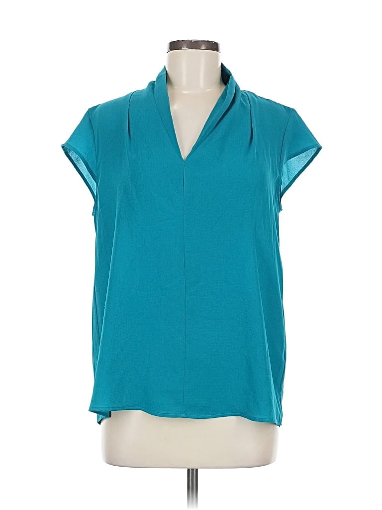 Pre-owned Calvin Klein Short Sleeve Blouse In Blue