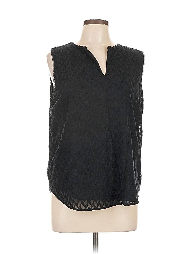 Pre-owned Ann Taylor Sleeveless Blouse In Black