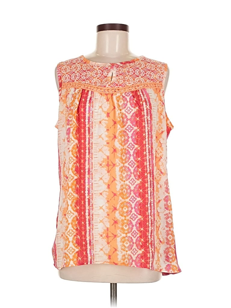 Pre-owned Fresh Sleeveless Blouse In Orange