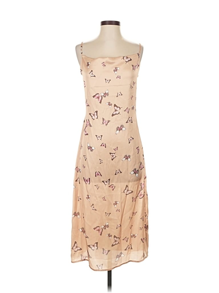 Pre-owned Pretty Damage Cocktail Dress In Brown
