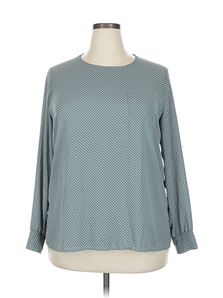 Pre-owned Seventy Long Sleeve Blouse In Blue