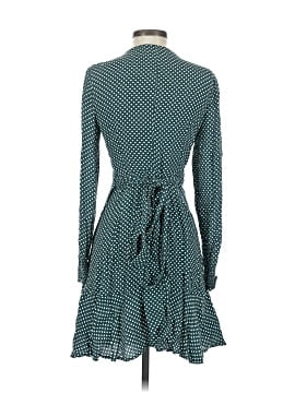 green emerald velvet dress Loft Green Floral Wrap Dress- Size 12  The Saved Collection