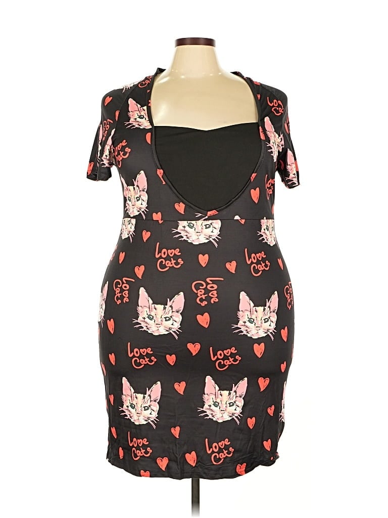 Pre-owned Shein Curve Cocktail Dress In Black
