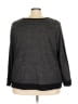 Apt. 9 100% Polyester Metallic Silver Black Pullover Sweater Size 3X - photo 2