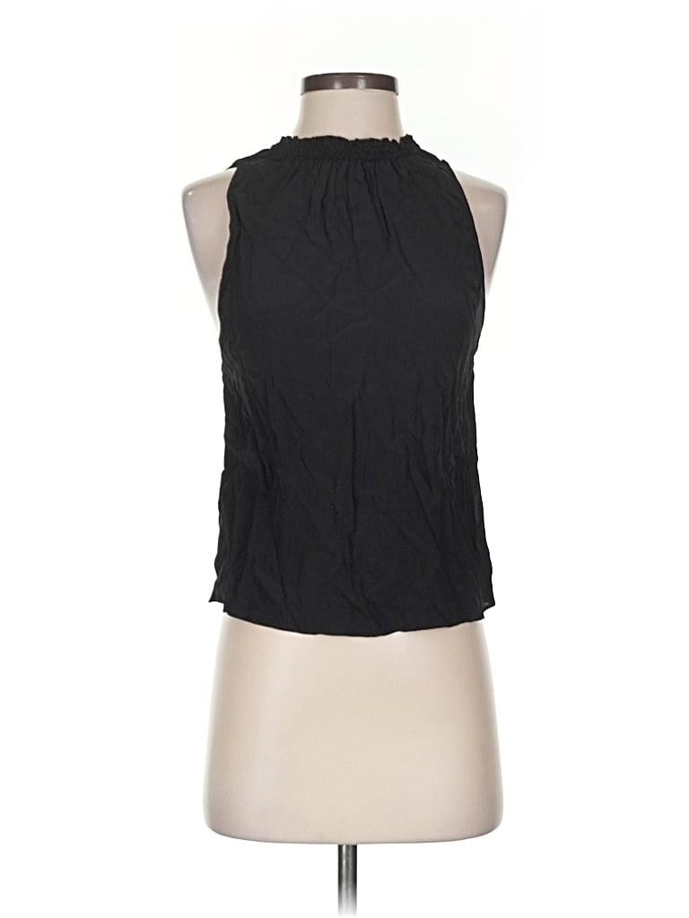 Pre-owned Massimo Dutti Sleeveless Blouse In Black