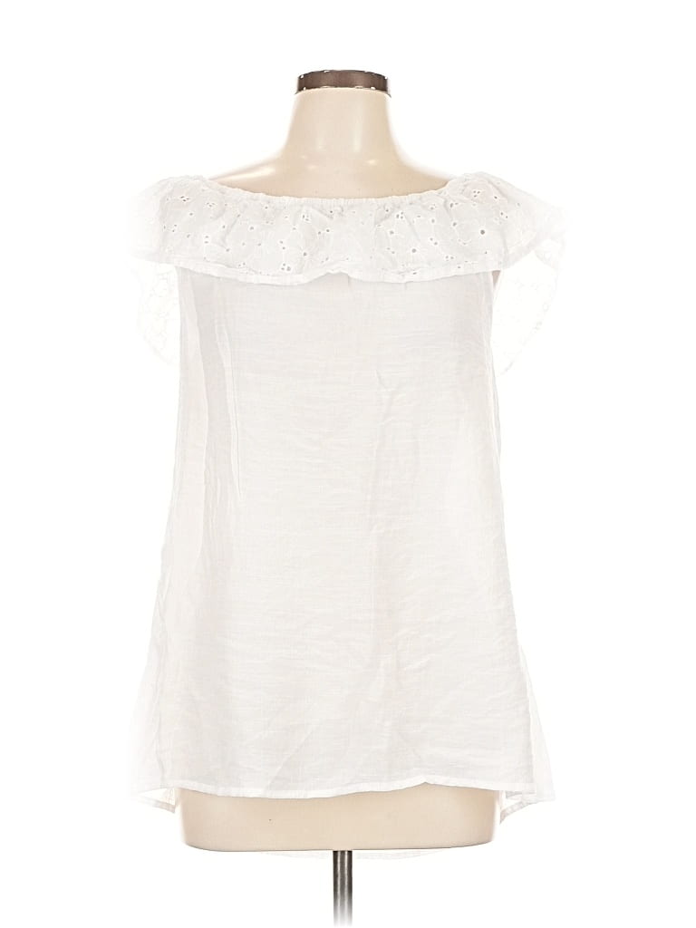 Pre-owned By Design Sleeveless Blouse In White