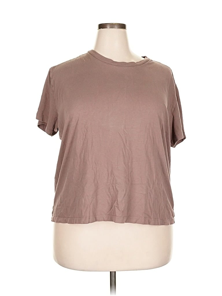 Pre-owned H&m Short Sleeve T-shirt In Brown