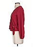 TeXTURE & THREAD Madewell Burgundy Long Sleeve Blouse Size XS - photo 5