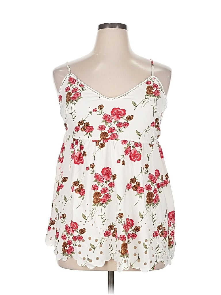 Pre-owned Shein Curve Sleeveless Blouse In White