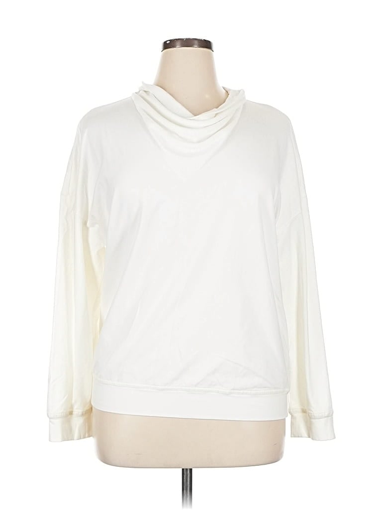 Pre-owned Banana Republic Factory Store Sweatshirt In White