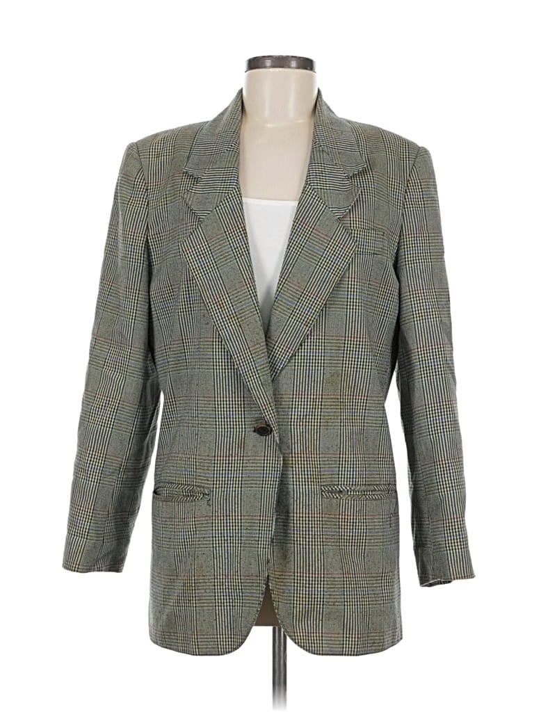 Pre-owned Assorted Brands Blazer Jacket In Gray