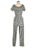 By Anthropologie Animal Print Silver Jumpsuit Size XS - photo 2