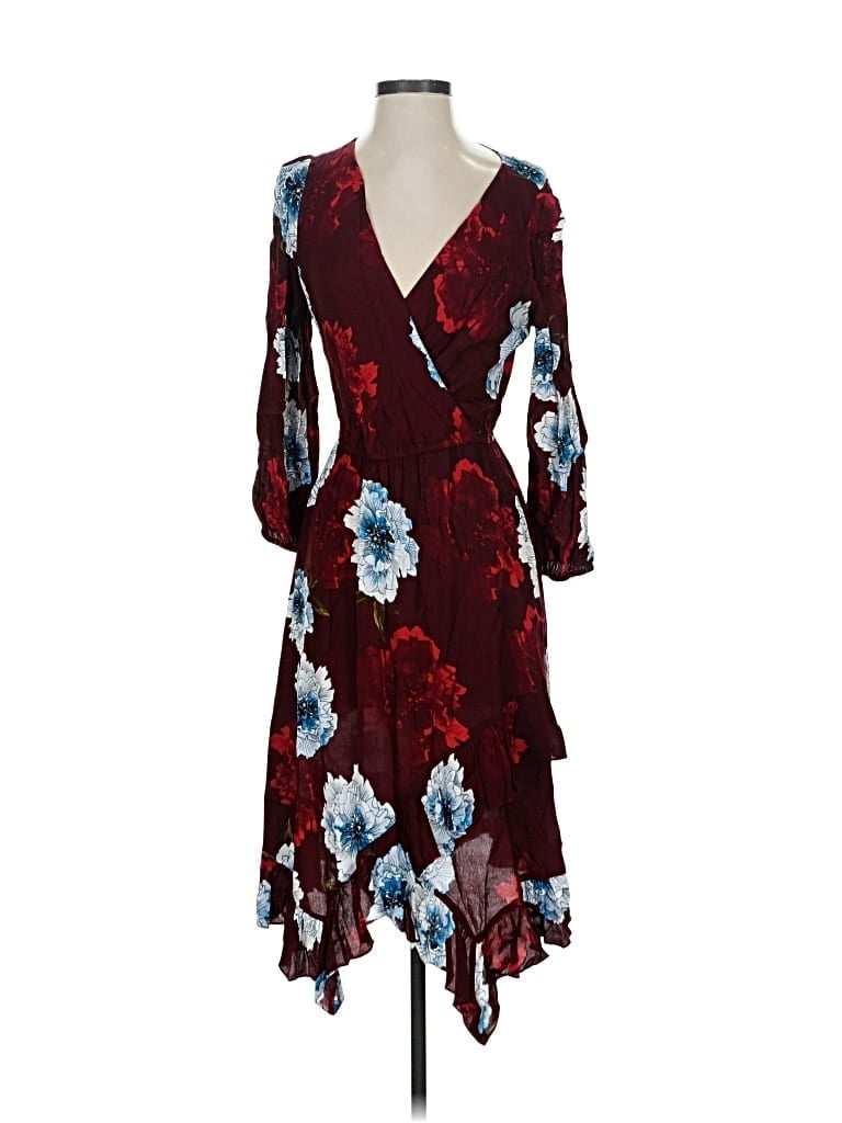 Pre-owned Plenty By Tracy Reese Cocktail Dress In Burgundy