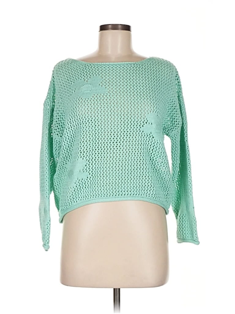 Pre-owned Lili Sidonio Molly Bracken Pullover Sweater In Green