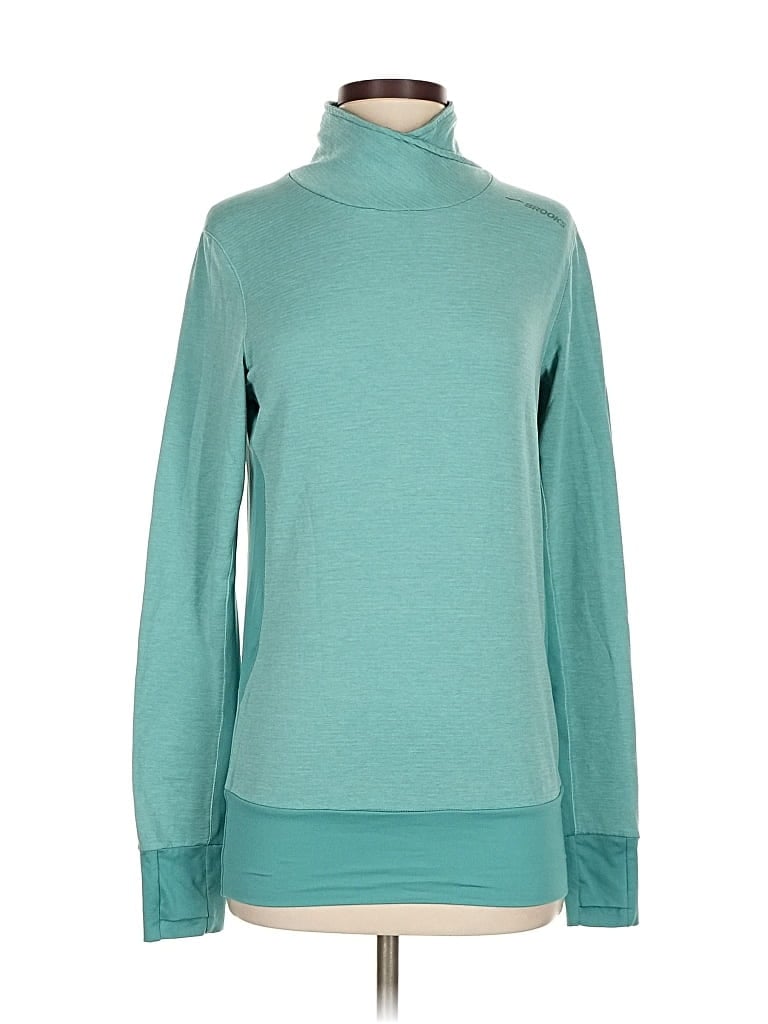Pre-owned Brooks Turtleneck Sweater In Blue