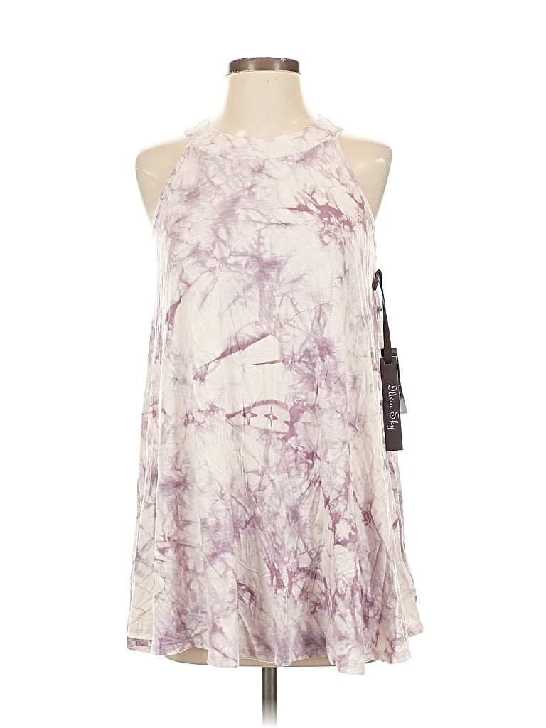 Olivia Sky Tank Top Purple Halter Neckline Tops