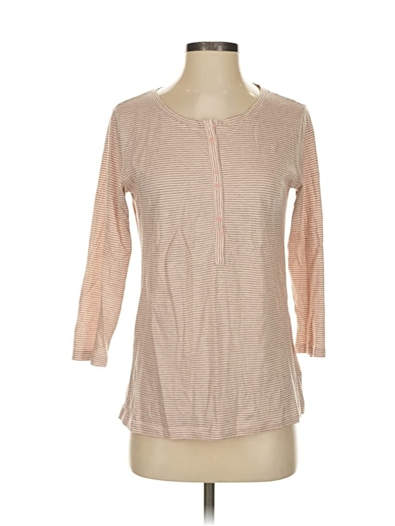 Pre-owned Gap 3/4 Sleeve T-shirt In Brown