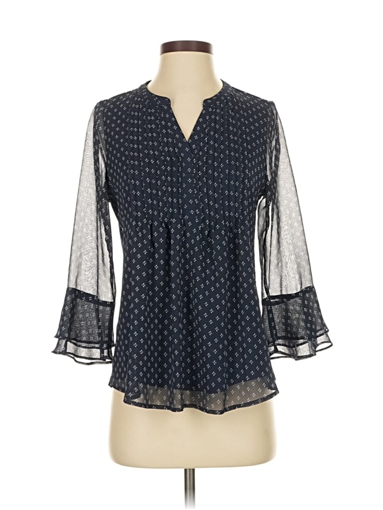 Click to view more detailed imagery on our partner's website Pre-owned Charter Club 3/4 Sleeve Blouse In Blue