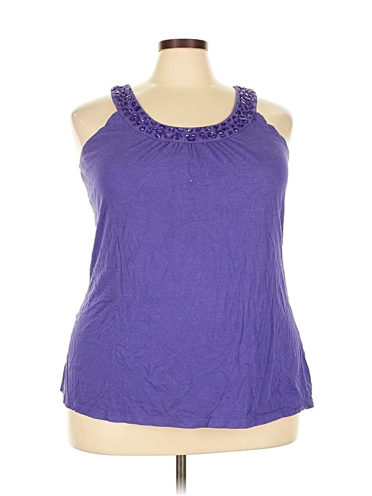 Pre-owned Fashion Bug Sleeveless Blouse In Purple