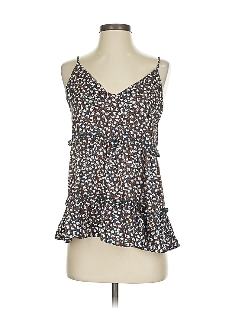 Pre-owned Sienna Sky Sleeveless Top Brown Sweetheart Neckline Tops