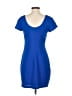 Quinn 100% Polyester Graphic Blue Cocktail Dress Size S - photo 2