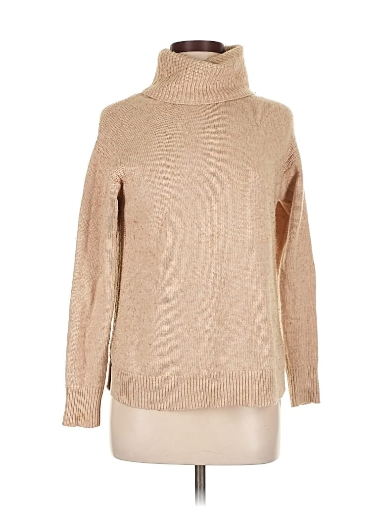 Pre-owned J.crew Factory Store Turtleneck Sweater In Brown