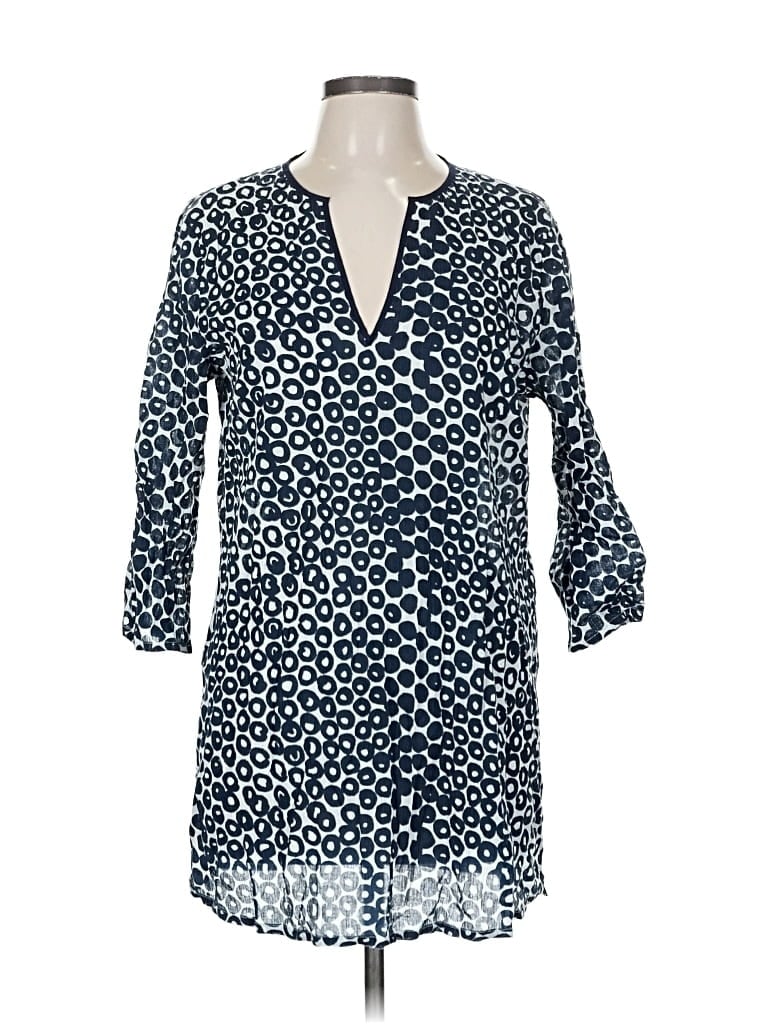 Pre-owned J.crew Factory Store 3/4 Sleeve T-shirt In Blue