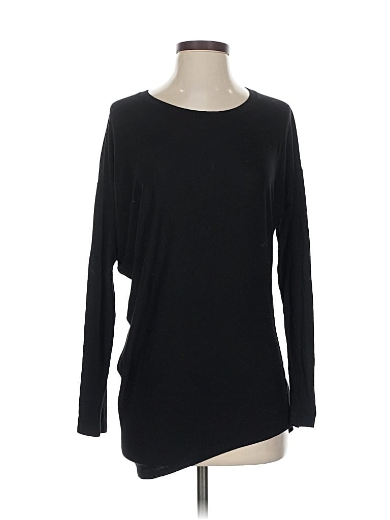 Pre-owned Athleta 3/4 Sleeve T-shirt In Black